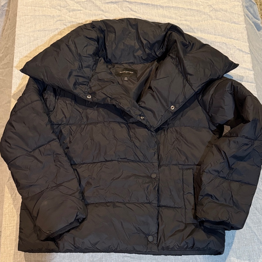 Banana Republic Navy Puffer Jacket